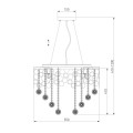 Подвесная люстра Eurosvet Lianna 10123/8 хром/прозрачный хрусталь Strotskis Smart