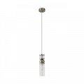 8277/1A MODERNI сатин никель/прозрачный, металл/стекло Подвес Е14 1*40W 220V DENVER