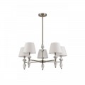 8274/5 CLASSI никель/белый/серый, металл/керамика/ткань Люстра Е14 5*40W 220V VERMONT