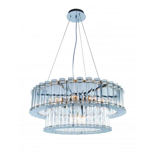 5760R/9+3 CHROME+CLEAR (1) Люстра NW