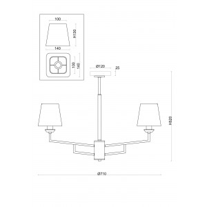 Подвесной светильник Freya FR5266PL-05CH