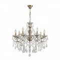 8346/7 CLASSI бронза/прозрачный, металл/хрусталь Люстра потолочная E14 7*40W 220V LUINA