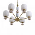 8334/6 MODERNI бронза/белый, металл/керамика/стекло Люстра E27 6*40W 220V ALEGRA