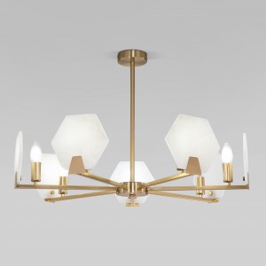 Потолочный светильник с рассеивателем из алебастра Smart 60158/7 латунь Smart