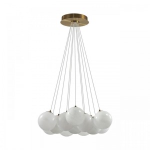 7109/13 MIDCENT ODL26 Подвесной светильник  металл/стекло/бронза/белый  IP20 E14 13*5W  220-240V MAGIA