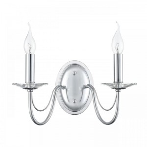 8034/2W CLASSI LN26 металл/стекло, хром/прозрачный Бра E14 2*40W 220V INCANTO