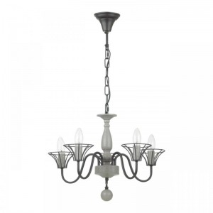 5295/5 LOFTI LN23 227 серый Люстра E14 5*60W 220V LAKE