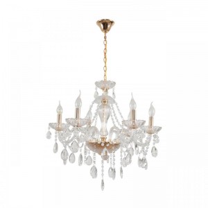 8376/6 CLASSI LN золото/прозрачный, металл/хрусталь Люстра подвесная E14 6*40W 220V ALISSA