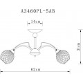 Потолочная люстра Arte Lamp Willow A3461PL-5AB