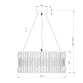 Подвесная люстра Eurosvet Lory 10125/5 хром/прозрачный хрусталь Strotskis Smart