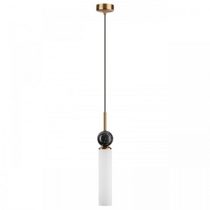 4361/1 MIDCENT ODL25 Подвесной светильник под латунь/металл/стекло/черный мрамор IP20 1*E14 40W 220V LOLLA