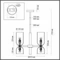 Подвесная люстра Odeon Light Midcent Orinoco 4798/8