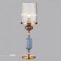 5414/1T MODERN ODL_EX26 античная бронза/коричневый/синий/металл/керамика Настольная лампа E14 1*40W TERRA