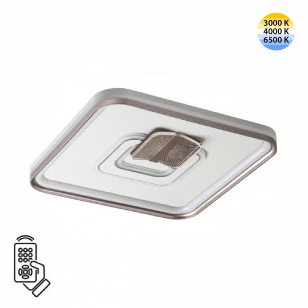 7786/85L PIKO LED SN 078 Светильник металл/белый/бронза LED 85Вт 3000-6500K 490х490 IP20 пульт ДУ GEMINI