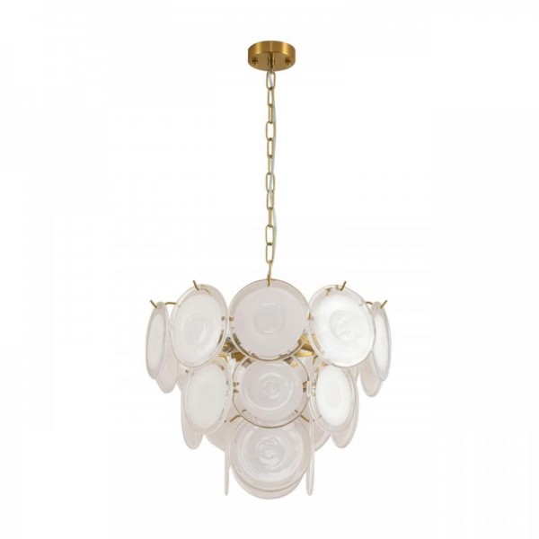 8320/5 MODERNI LN латунь/белый, металл/стекло Люстра E14 5*40W 220V CHIPSY