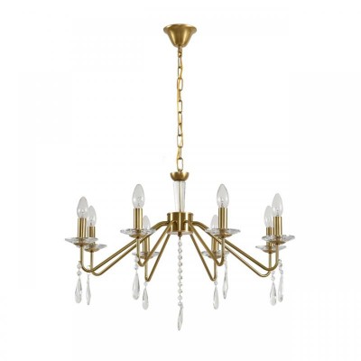 8319/8 CLASSI шампань/прозрачный, металл/хрусталь Люстра E14 8*40W 220V SEVERINA