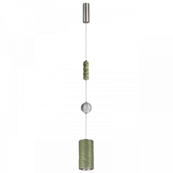 5451/18LA L-VISION ODL_EX26 зеленый/никель/металл/керамика/хрусталь/акрил Подвес LED x 18W 2000К/3000K/4000K/переключ. RIVERA