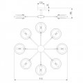 Потолочная люстра Eurosvet Gallo 70121/8 черный