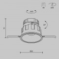 Встраиваемый светодиодный светильник Maytoni Technical Wise DL057-10W4K-B