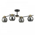 8059/4C COMFI LN24 черный, медь/дымчатый металл/стекло Люстра потолочная E27 4*60W 220V EMINA