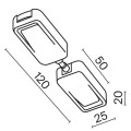 Коннектор питания прямой Maytoni Technical Radity TRA084C-W-12