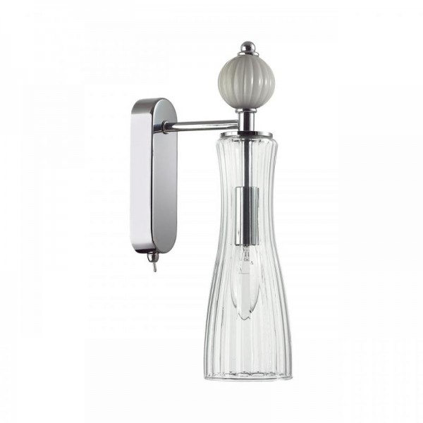 8269/1W NEOCLASSI хром/серый/прозрачный, металл/керамика/стекло Бра Е14 1*40W 220V EMILY