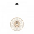 8383/1 ECO LN черный/бежевый, металл/бамбук Подвес E27 40W 220V CHAKRA