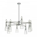 8268/8 NEOCLASSI хром/белый/прозрачный, металл/керамика/стекло Люстра Е14 8*40W 220V EMILY