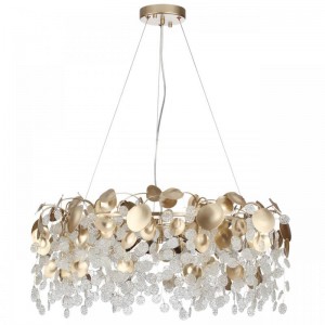 5104/10 CLASSIC ODL26 золотистый/прозрачный металл/стекло Люстра E14 10*40W 220В IP20 COINS