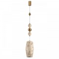 5444/1 PENDANT ODL_EX26 бежевый/античная бронза/металл/керамика Подвес E27 1*40W KARELIA