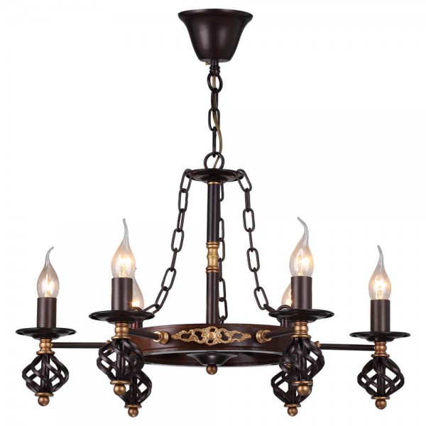 Подвесная люстра Arte Lamp Cartwheel A4550LM-6CK