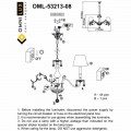 Подвесная люстра Omnilux Bantine OML-53213-08