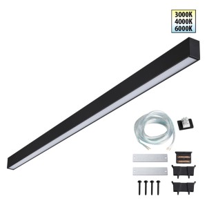 359605 OVER NT25 000 черный Светильник линейный светодиод. с переключ. цв. температуры IP20 LED 40W 220-240V 3000К\4000К\6000К FATTO