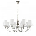 8283/8 CLASSI никель/белый, металл/керамика/текстиль Люстра Е14 8*40W 220V KENTUKI