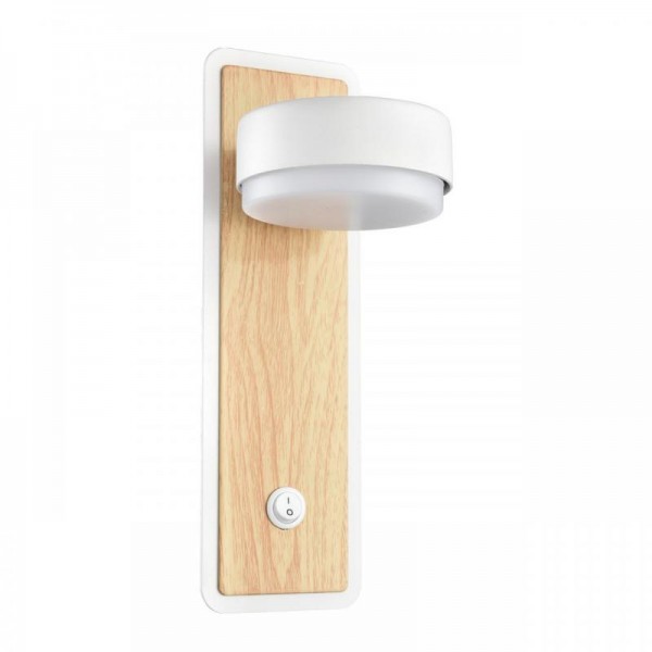 8263/1W COMFI LN26 металл, белый/дерево Бра GX53 LED 1*7W 220V LELAND