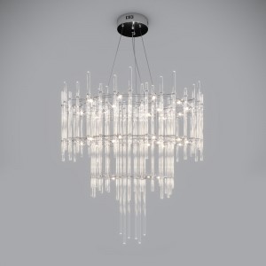 Подвесная светодиодная люстра с пультом управления и декором из акрила 91102 LED