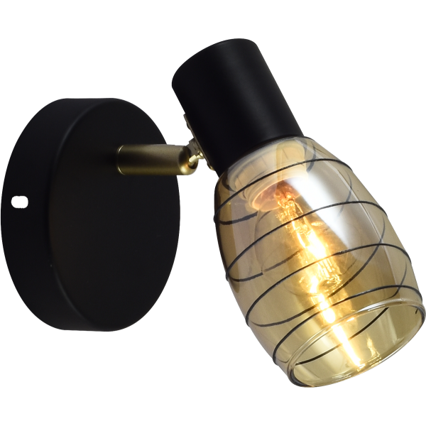 Спот Mirastyle MX-5977/1 BK+GOLD