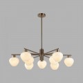 8278/9 MODERNI латунь/белый, металл/стекло Люстра Е14 9*40W 220V CARMELA