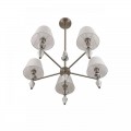 8274/5 CLASSI никель/белый/серый, металл/керамика/ткань Люстра Е14 5*40W 220V VERMONT