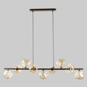 Подвесной светильник со стеклянными плафонами 11037 Lava Brown
