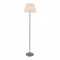 8274/1F CLASSI никель/белый/серый, металл/керамика/ткань Торшер Е27 1*60W 220V VERMONT