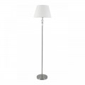 8274/1F CLASSI никель/белый/серый, металл/керамика/ткань Торшер Е27 1*60W 220V VERMONT