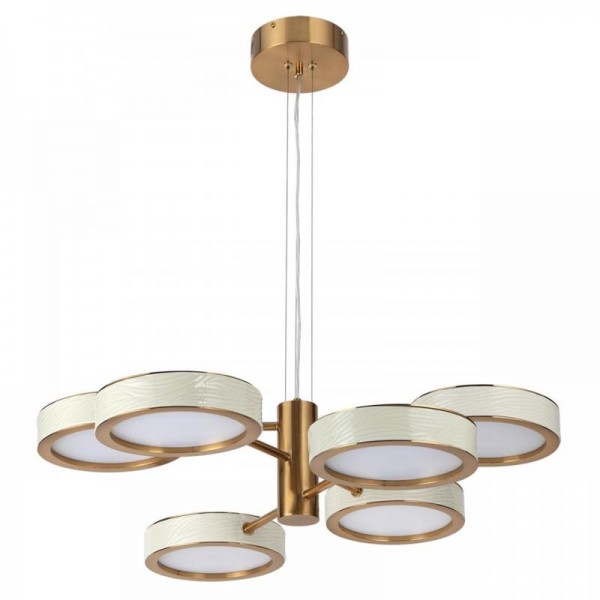 5450/99L L-VISION ODL_EX26 молочный/античная бронза/металл/керамика/хрусталь/акрил Подвес LED x 99W 2000К/3000K/4000K/переключ. RIVIERA