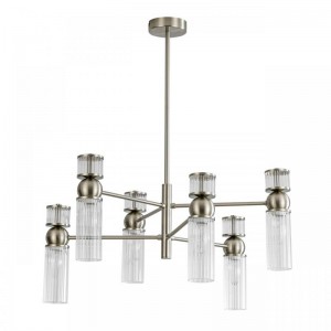 8277/6 MODERNI сатин никель/прозрачный, металл/стекло Люстра Е14 6*40W 220V DENVER