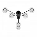 8349/6C COMFI черный/прозрачный, металл/стекло Светильник потолочный LED GX53 6*7W 220V NATALINA