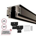 Шинопровод для монтажа в натяжной потолок 2м (CLAMP) Novotech Flum Clamp For Novotech 135326