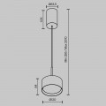 Подвесной светодиодный светильник Maytoni Technical Glare P102PL-12W4K-B