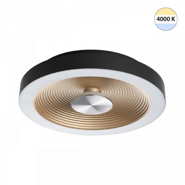 7753/18L MITRA LED SN 093 Светильник пластик/белый/черный/золотой LED 18Вт 4000K D320 IP54 QUANTUM