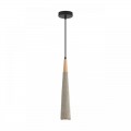 8351/1C SUSPENTIONI черный/серый/бежевый, металл/дерево/цемент Подвес GU10 LED 5W 220V EOLIANA