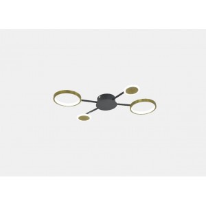 Потолочный светильник Mirastyle SL-41080-48 BK+SGD